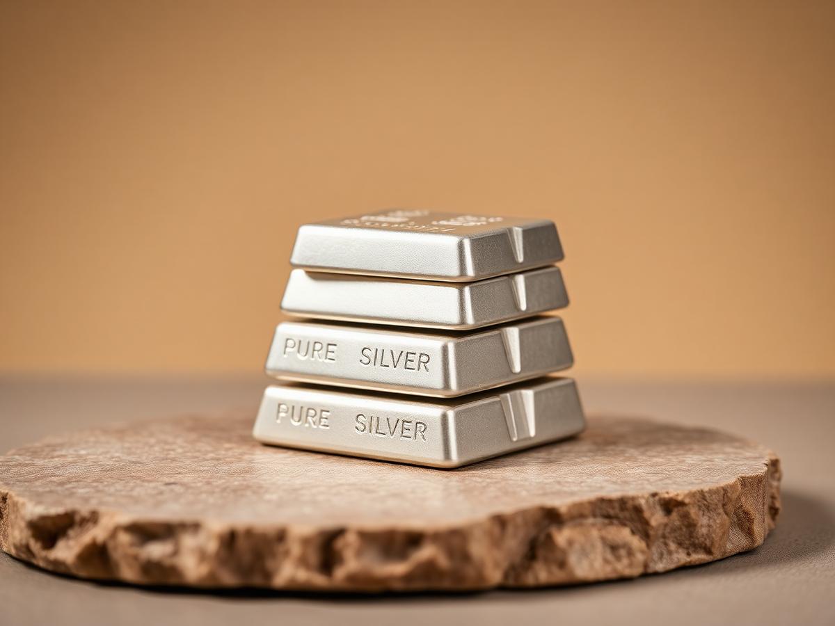 Silver bullion, 100oz set of four